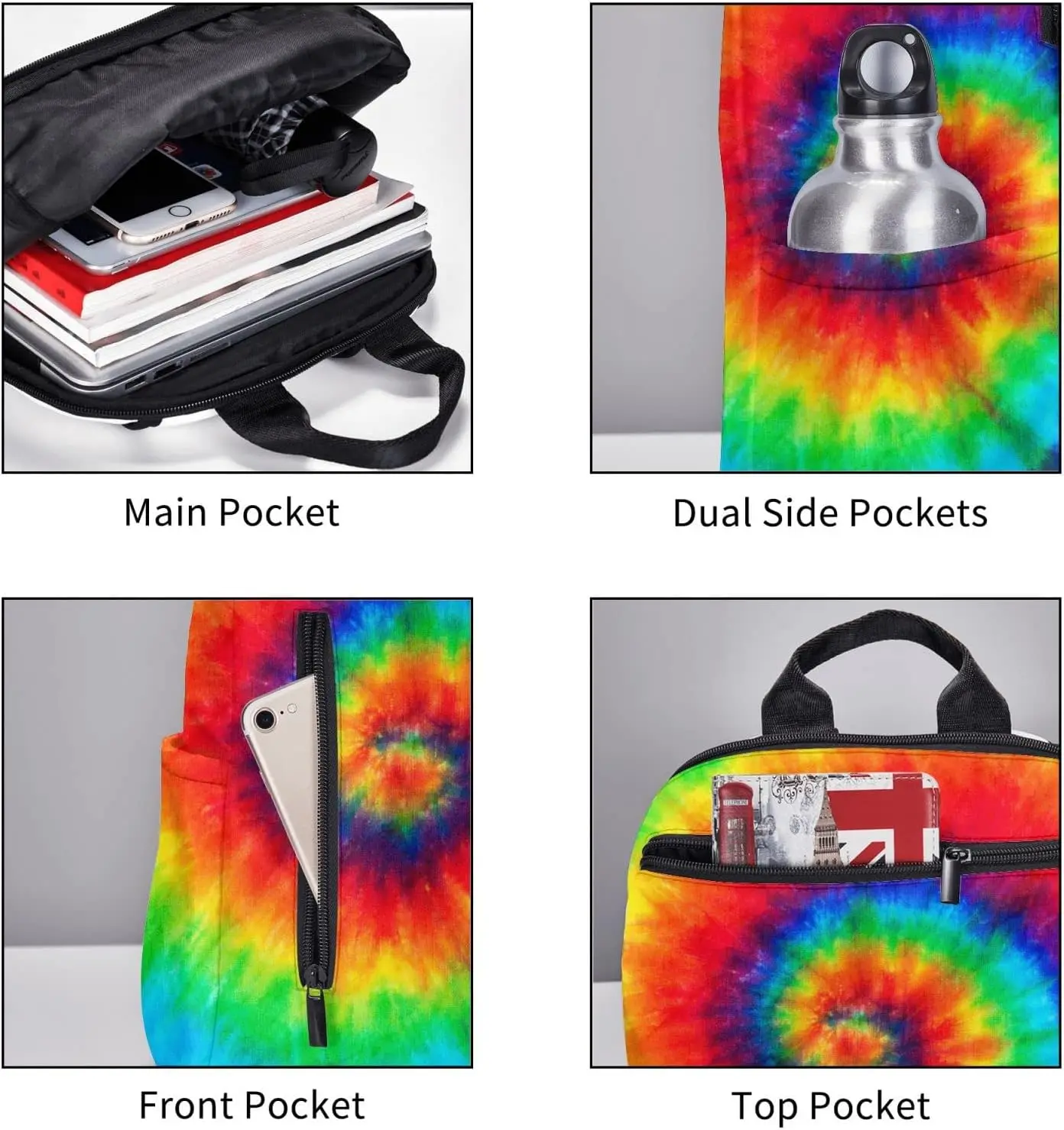 Laptop Backpacks Kids Tie Dye Backpack Pastel Tie Dye Kids