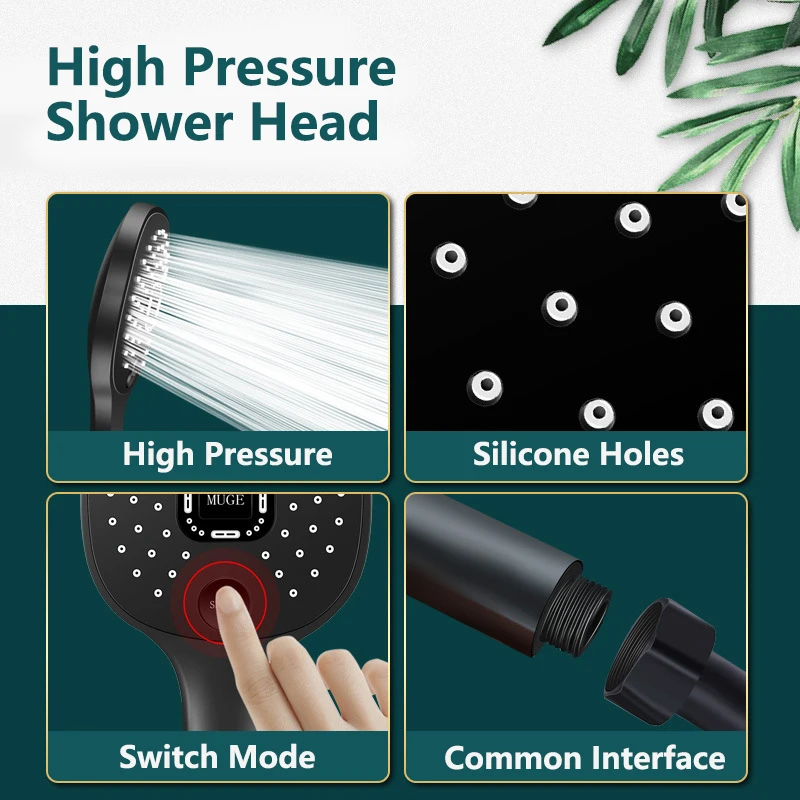 Shower Head XIAOMI MIJIA High Pressure Shower Head Bathroom Rainfall SKIN SPA 3 Mode Water Saving Shower Faucet Nozzle Bathroom Accessories