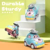 Baby Cartoon Toy Car Mini Press Go Vehicles Inertia Pull Back Cars Montessori Early Education Crawling Toys for Toddlers Boys 5