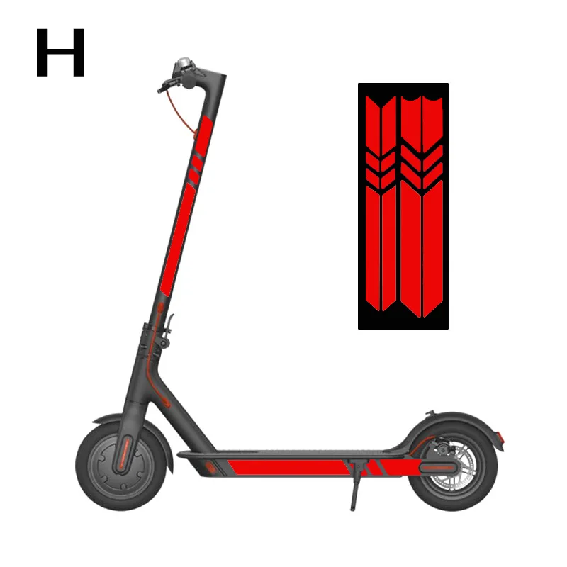 Scooter Sticker Scooter Sticker Reflective PVC Scooter Decal Waterproof Night Riding Warning Strip For Xiaomi Mijia M365
