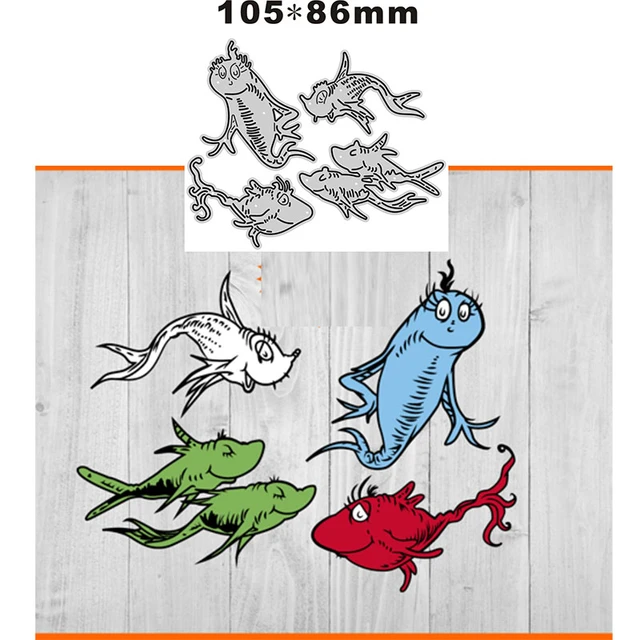 Ocean Fish Silicone Clear Stamp and Die Sets for Card Making