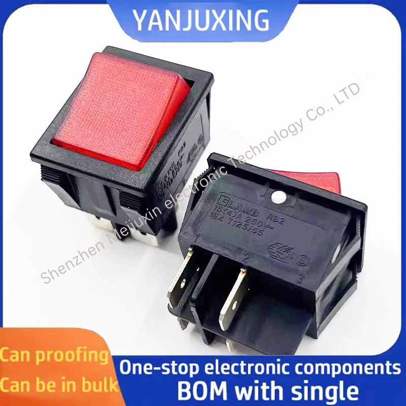 

1~5pcs/lot Boat switch 4 pin 2 gear 25*32mm warping switch 16A welding machine treadmill switch