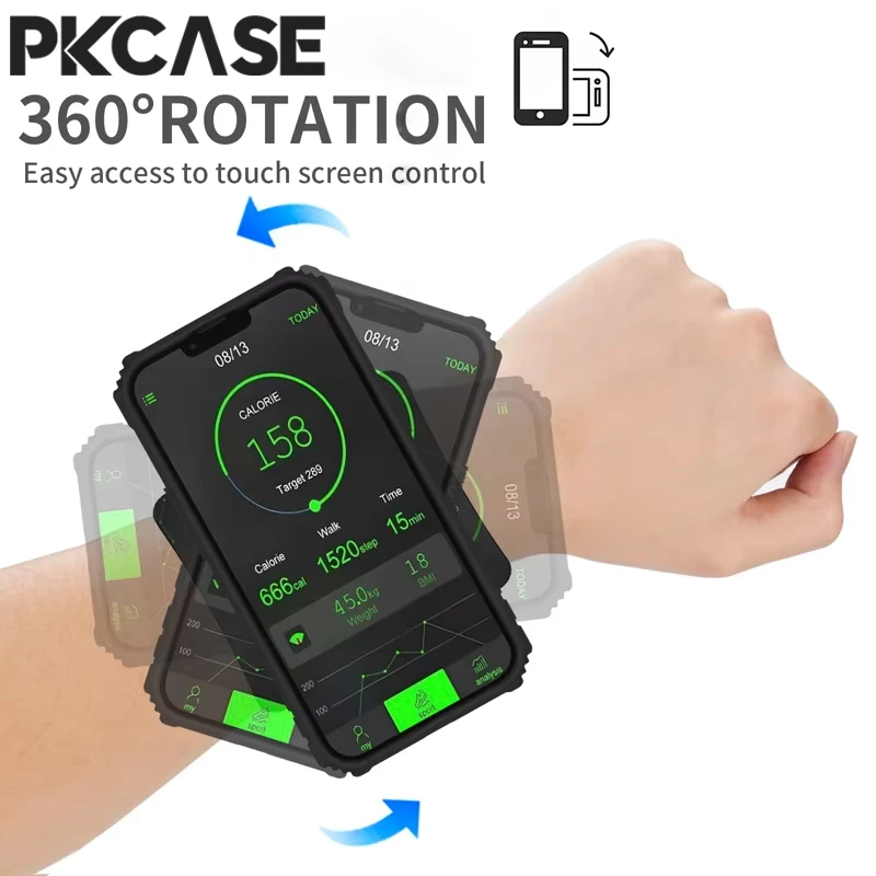 PKCASE Shockproof Phone Case For VIVO Y72 5G Y53S Y20 Y20S Y20i Y17 Y15 Y12 Y12S Y12A Y11 Y5 Bracket Wristband Protective Case 6