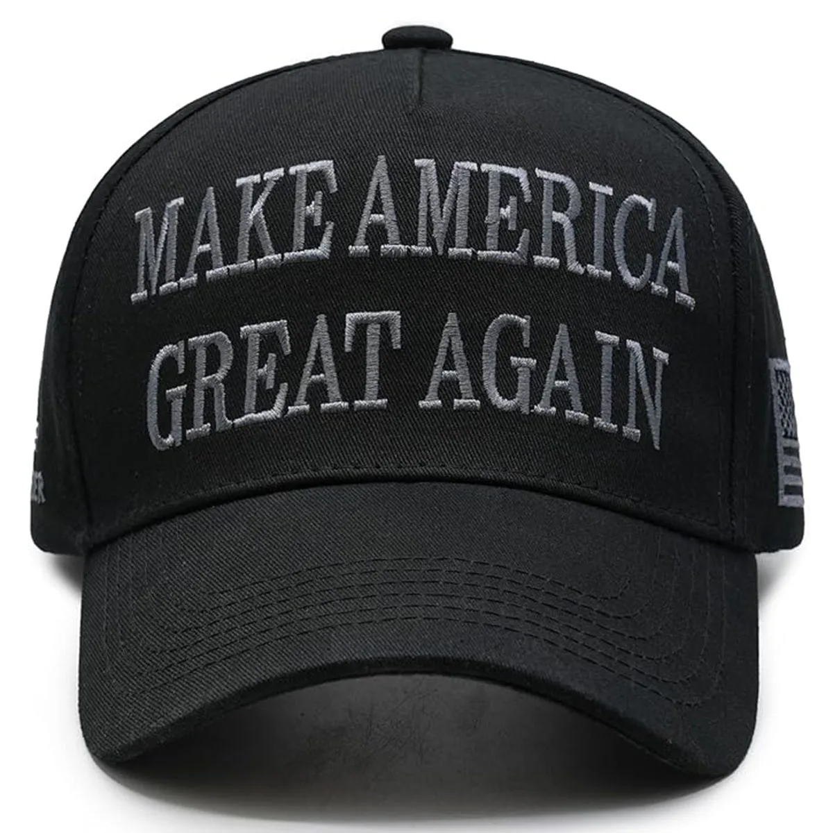 1 Stück schwarzer Hut Never Surrender Maga Hat Us bestickte verstellbare Baseballmütze schwarz