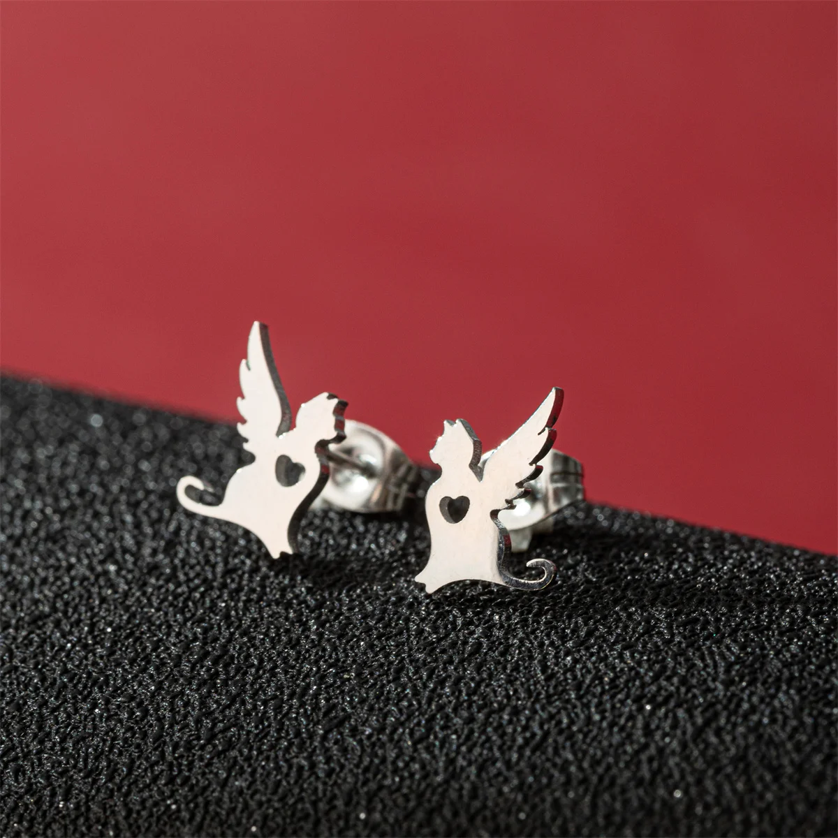 Set 12 Paia Orecchini Non Piercing Acciaio Inox - Cerchi, Croci, Cerchi Piccoli - Argento, Oro, Nero - 2