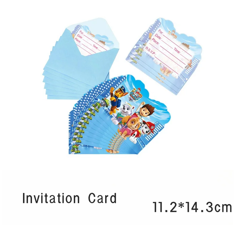 thumbnail image 1 of Tarjetas de invitación de cumpleaños de Hello Kitty Invitaciones de Pokémon Pikachu Tarjeta de felicitación de la Patrulla Canina Suministros para fiestas de cumpleaños, 1 of 5