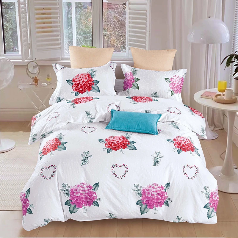 

100% Cotton Duvet Cover King Queen Size,European Flower Pattern Bedding Set,3Pcs (1Duvet Cover +2 Pillowcases),Can Custom Size