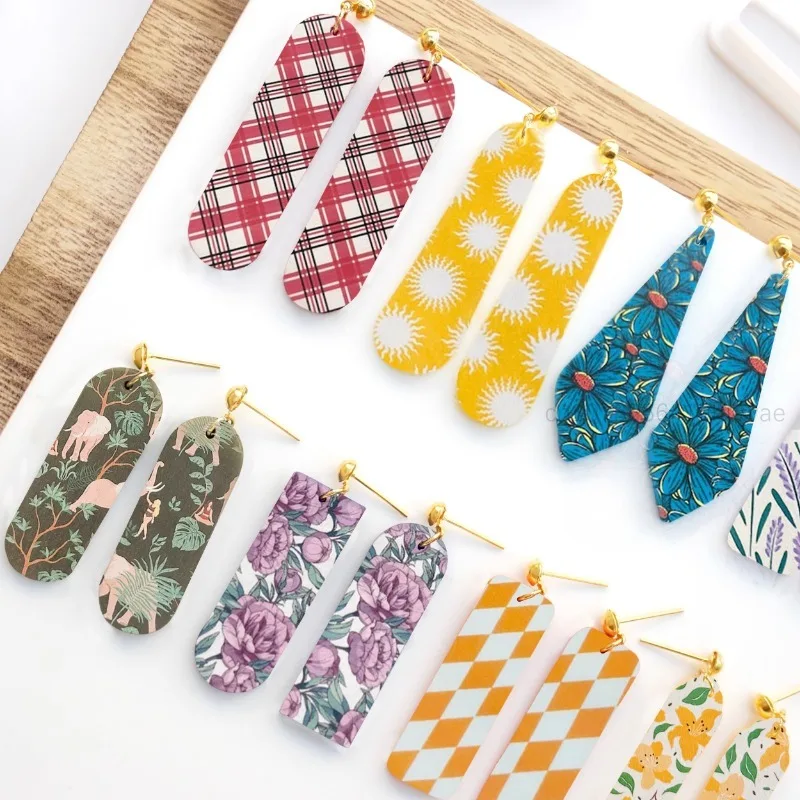 Versatile Trapezoidal Oval Diamond Pattern Polymer Clay Cutters for polymer clay cutter