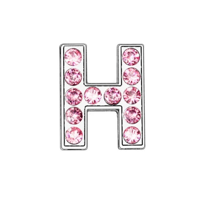 Elegant Pink Rhinestone Slide Letters