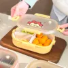 Bento box infantil de 3 compartimentos: Hermético y Apto para Microondas | Emoape