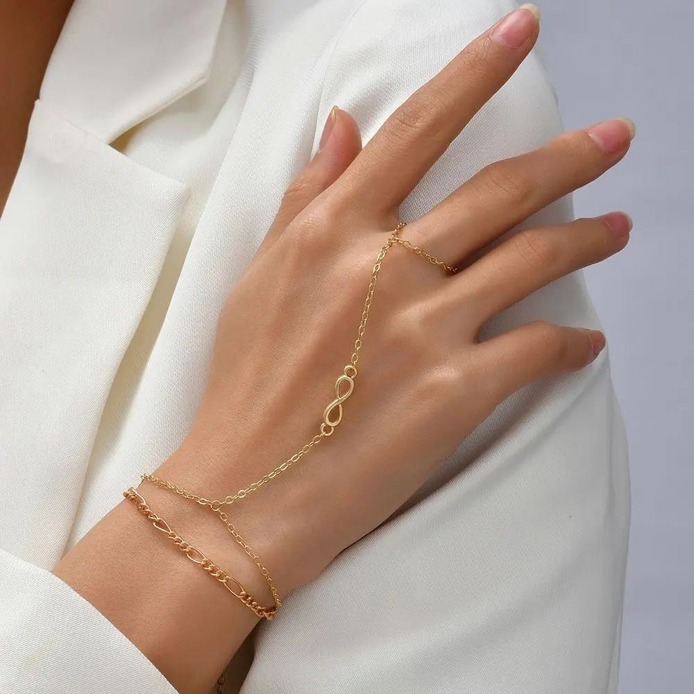 Simple Heart Pendant Chain Bracelet 