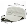 Classic Vintage Men Military Hat Adult Fashion Summer Autumn Brand Solid Adjustable Flat Top Cap For Women Z12X04 2