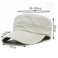 Classic Vintage Men Military Hat Adult Fashion Summer Autumn Brand Solid Adjustable Flat Top Cap For Women Z12X04 2