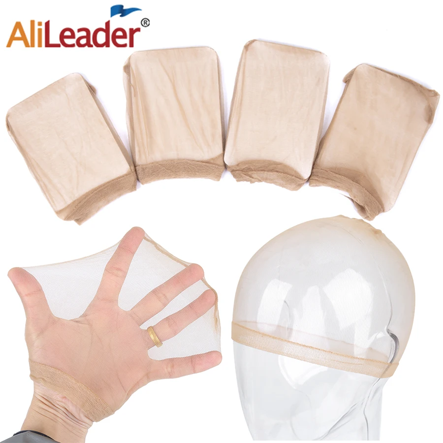 6pack/12pcs Invisible HD Thin Stocking Cap for Wearing Wigs Ultra Sheer Nylon Mesh Hight Quality HD Wig Cap