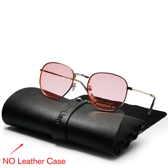 RBROVO Metal Vintage Polygon Sunglasses Men 2022 Luxury Brand Glasses For Men/Women Designer Eyewear Men Oculos De Sol Masculino GoldOceanPink