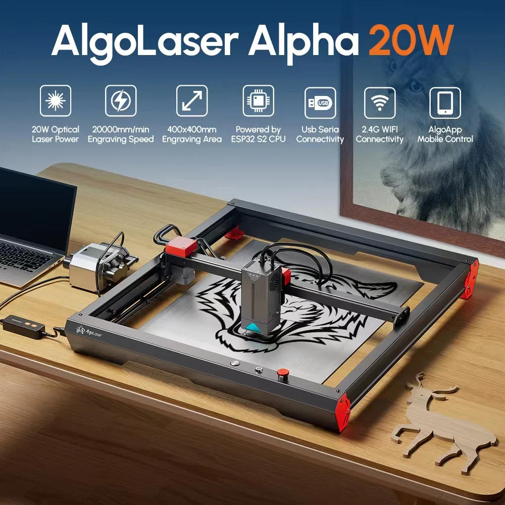 Machine à graver laser CNC 22W, graveur de métal, Andrea Control Algolaser Alpha, livraison rapide depuis l'entrepôt du Brésil, sans taxe