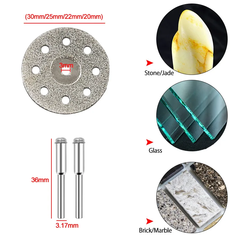 Diamond Saw Blade Abrasive Cutting Disc Sets Mandrels Grinding Wheels Metal Cutting Rotary Tool Electric Grinding Accessories