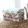 120cm Muslin Bamboo Cotton Towels Baby Blankets Newborn Swaddle wrap Scarf bath Towel Handkerchief Feeding Face Washcloth Wipe 2