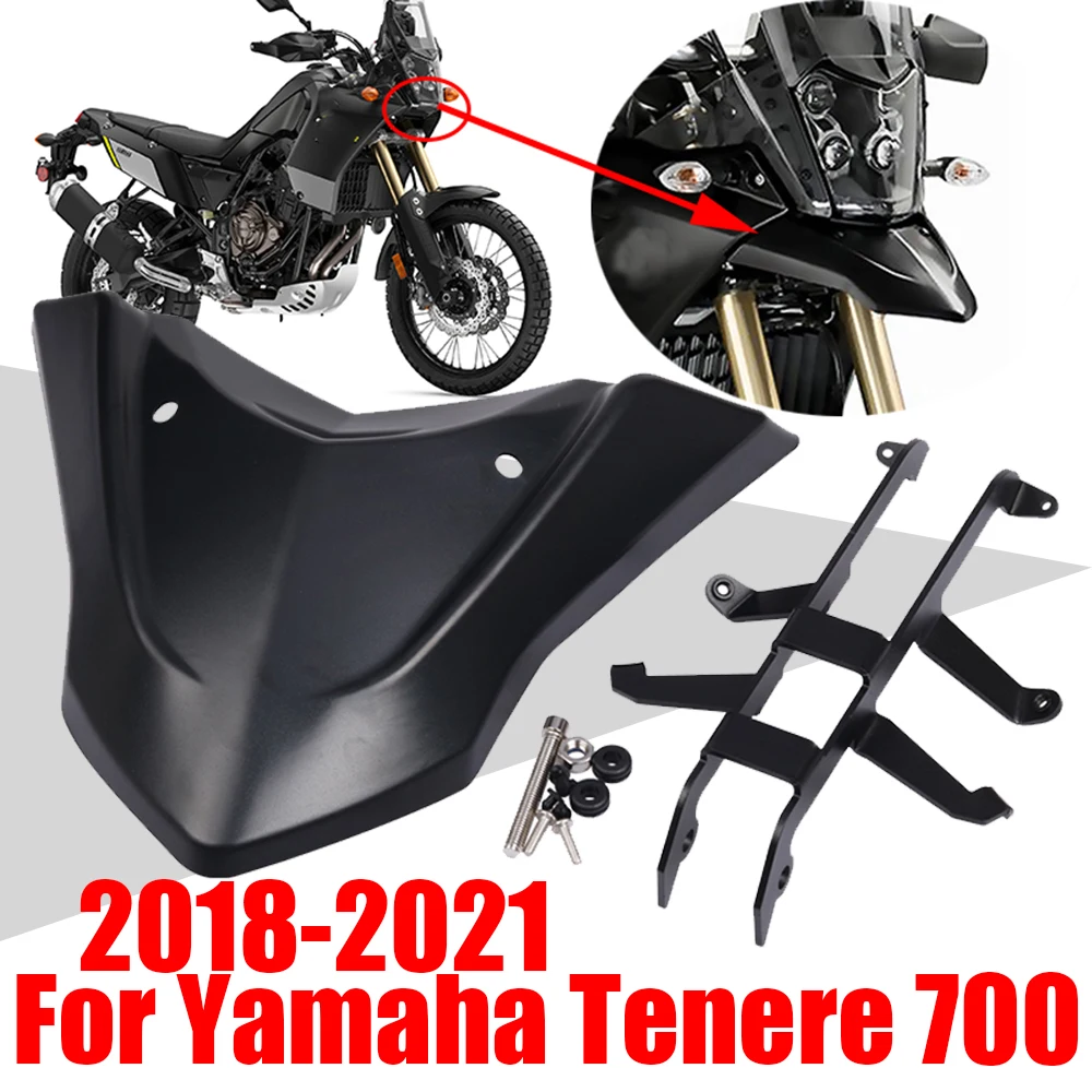 

For Yamaha Tenere 700 XTZ XTZ690 XTZ700 T7 Accessories Front Fender Nose Beak Cone Guard Extension Wheel Cover Extender Fairing