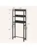 Over The Toilet Storage Rack 3 Tier Bathroom Organizer Over Toilet Freestanding Space Saver Toilet Stand with 2 Hooks Ba 2