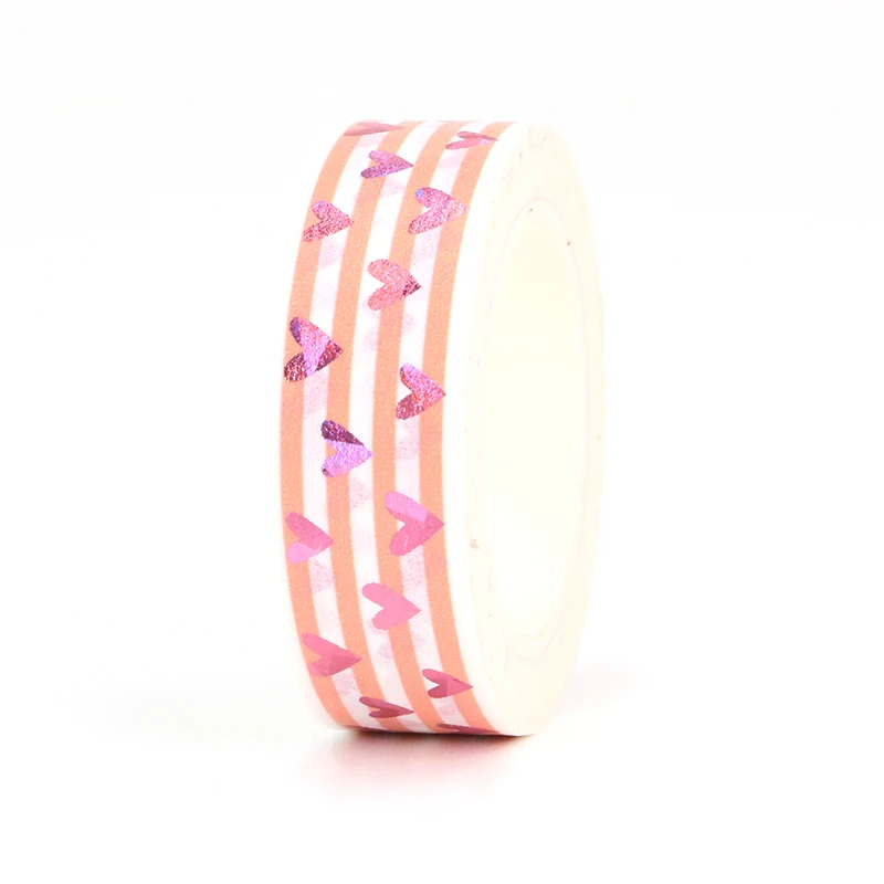 New 1PC 15mm*10m Foil Floral Ballet Pink Decorative Washi Tape Scrapbooking Masking  Tape School Office Supply washi tape sticker