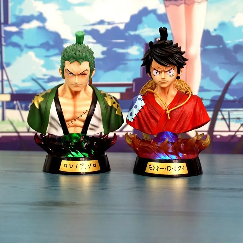 

New One Piece Figurine Cartoon Roronoa Zoro Monkey D Luffy Exquisite Desktop Ornaments Cute Style Children's Birthday Gifts