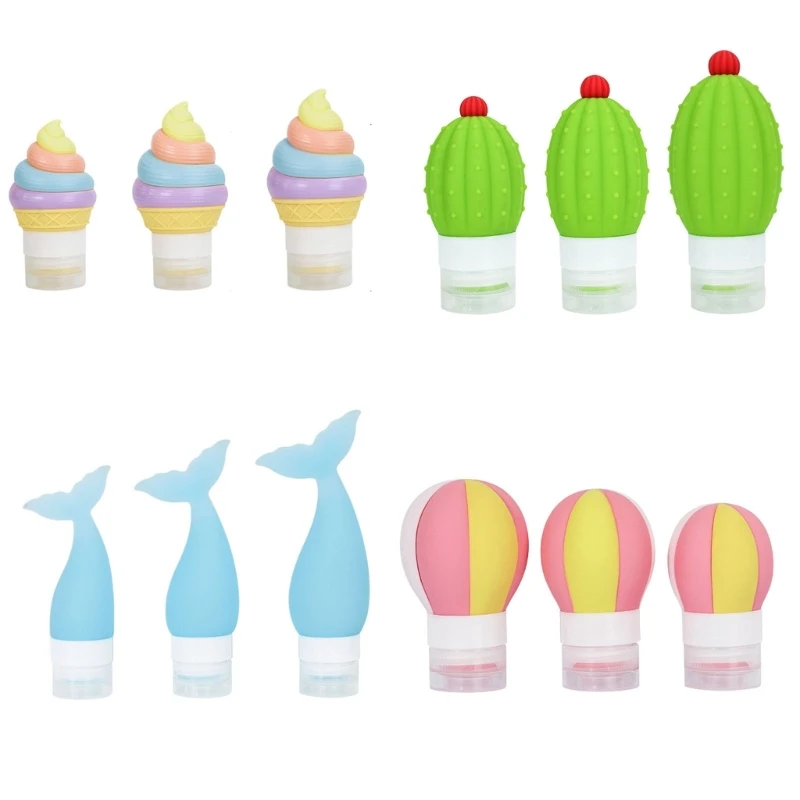 Silicone Travel Bottle Liquid Dispenser Multipurpose Liquid Organization for Indoor Outdoor Face Cream