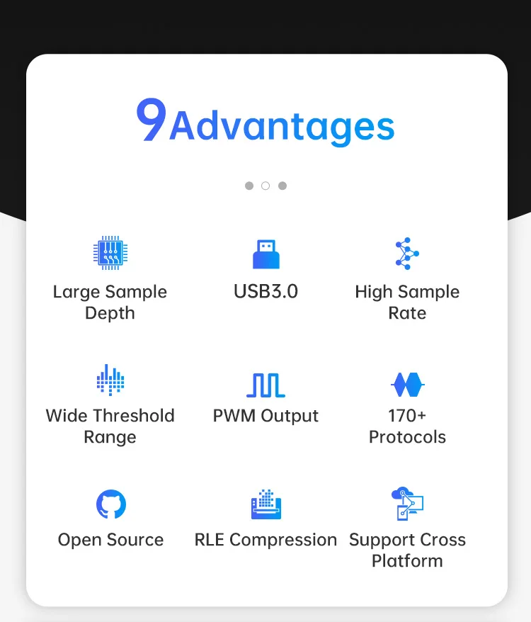 Logic Analyzer DL32 32Channels USB3.0 Protocol Debug Protocol Decoding Software