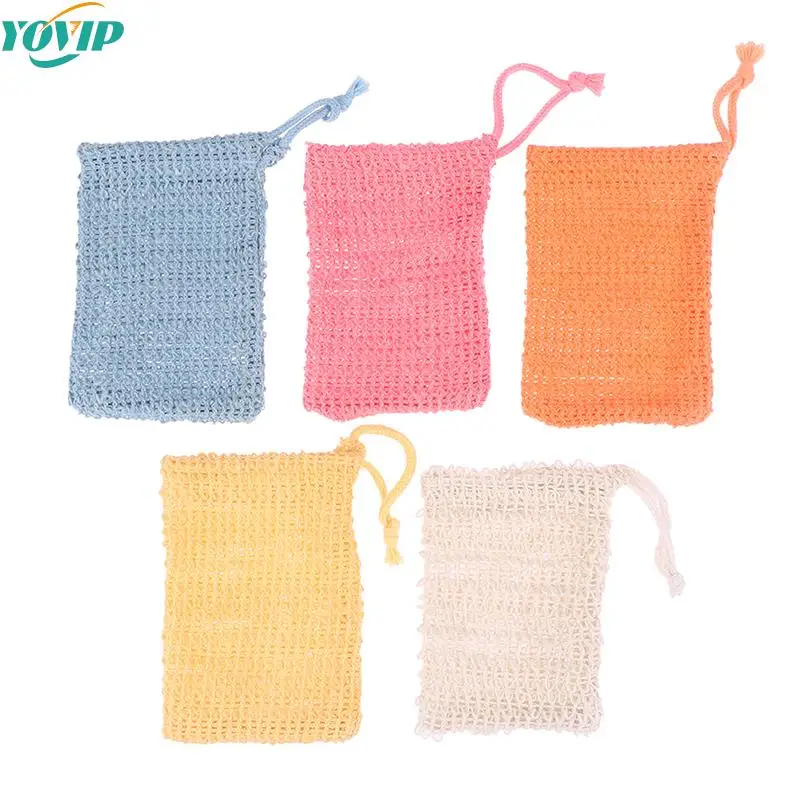 

Мешок для мыла из льняной конопли в блистерной сетке, сетка для мыла на шнурке, легкая пенка с пузырьками, Пенообразователь для ванной комнаты, 1 шт.