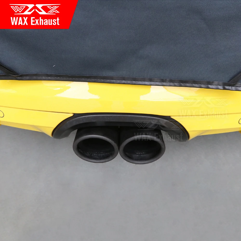 Car Exhaust Tips Muffler Universal Carbon Fiber Tail Pipe for Porsche boxster 987 981 718 2004-2022 Car Modified Accessories