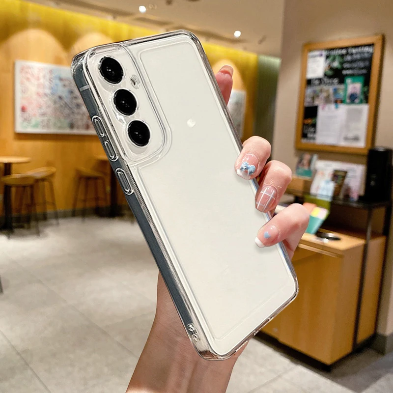 Luxury HD Clear Soft Silicone Transparent Phone Case Back Cover