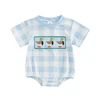 Infant Baby Boy Mallard Duck Clothes Summer Short Sleeve Romper Newborn Country Boy Farm Outfit 1