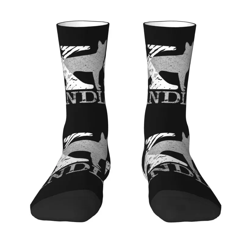 

Fashion K9 Handler Dog Socks Women Men Warm 3D Print Belgian Malinois Sports Football Crew Socks