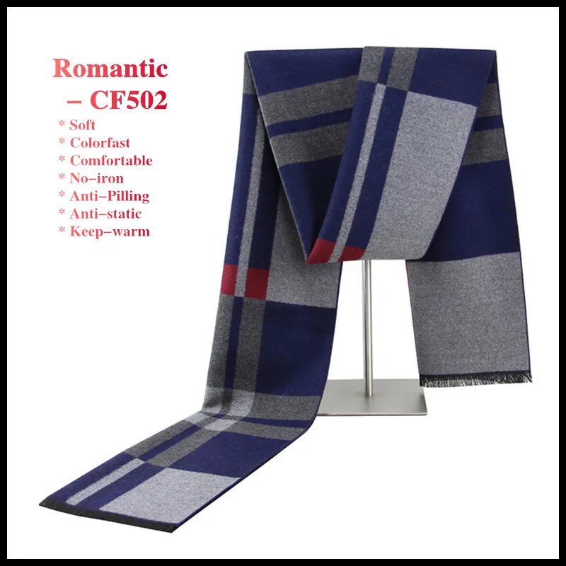 head scarves for men 36%Cashmere+43%Wool High-quality Men's Scarf Keep-warm Romantic-scarves Winter Business Casual Fashion Noble Soft Breathable man scarf