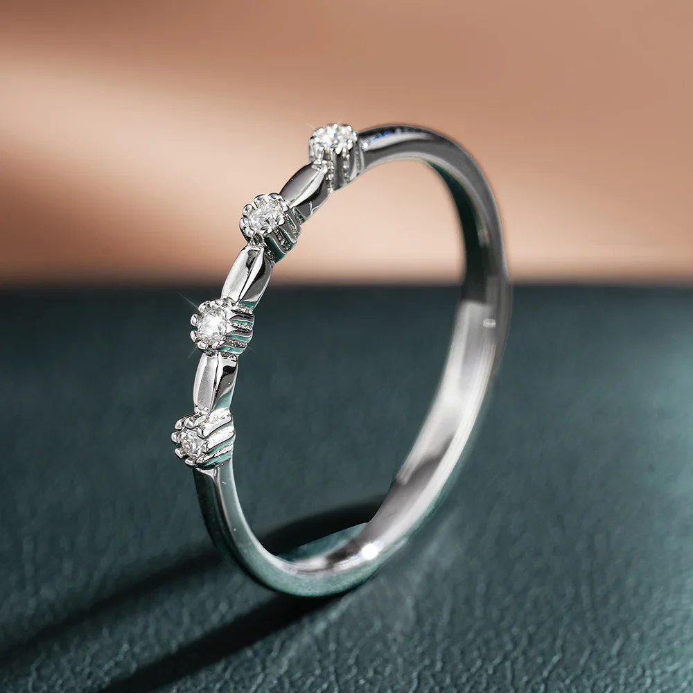 Moissanite Flower Ring - Image 2