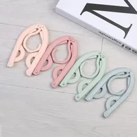 Multifunctional Travel Folding Clothes Hanger Portable Clothes Hanger Anti Slip Foldable Drying Rack Space Saving Stand 2