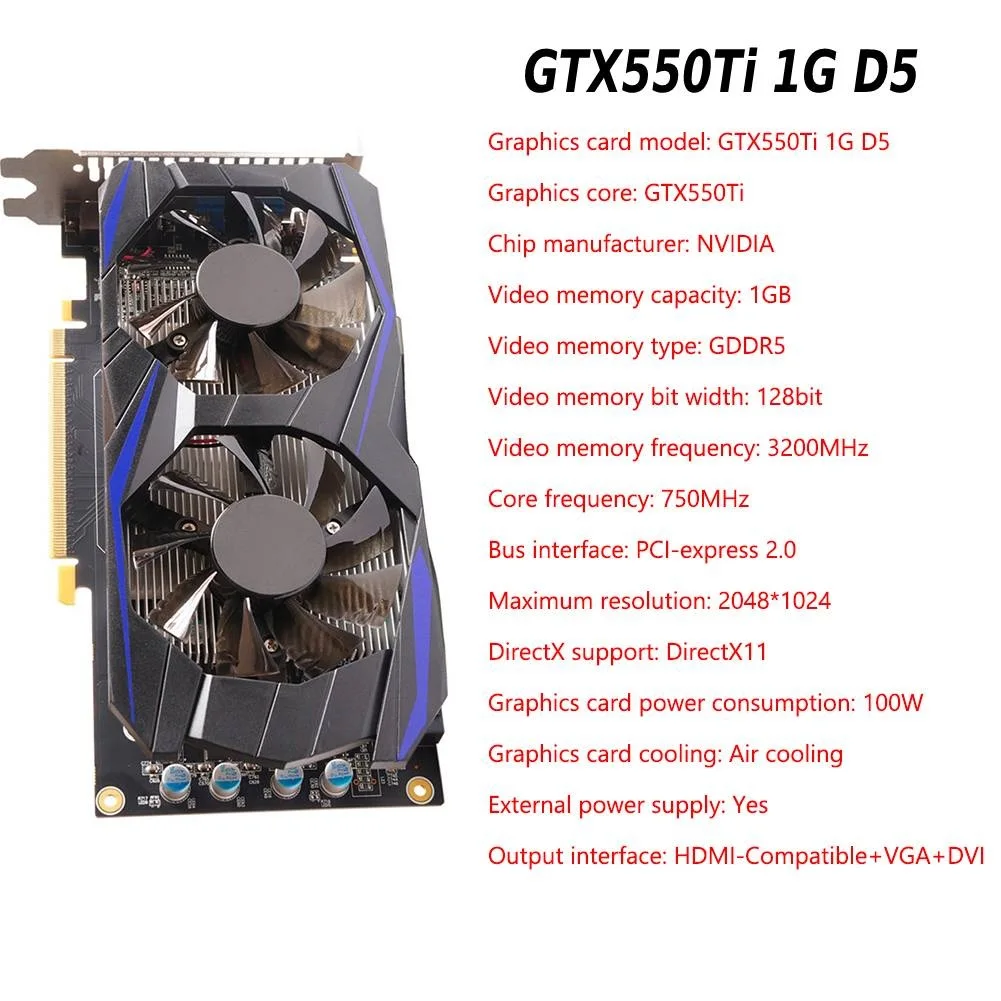 video card for gaming pc GTX550Ti 6/4GB GDDR5 GTX750Ti PCI-Express 2.0 NVIDIA PCI-express2.0 Computer Graphic Card Gaming Graphic Cards with Cooling Fans graphics cards computer Graphics Cards