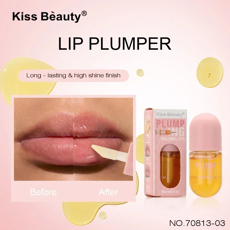 Long Lasting Lip Plumper Oil Instant Volumising Enhancer Collagen Lips Volume Lipgloss Sexy Cosmetic Volume Increases Lip Serum lip gloss lip makeup lip oil lip plumper