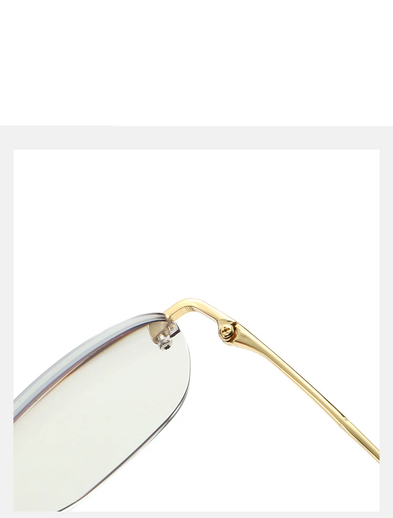 Internet-berühmte photochrome Lesebrille, modischer Trend mit abgeschrägten Kanten und randlosem Design 3004 – Detail 8