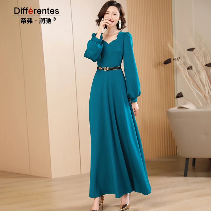 lace up corset dress Plus-Size Long Prom Dress with Lace-Up Corset Dark Emerald / 16W main image 0