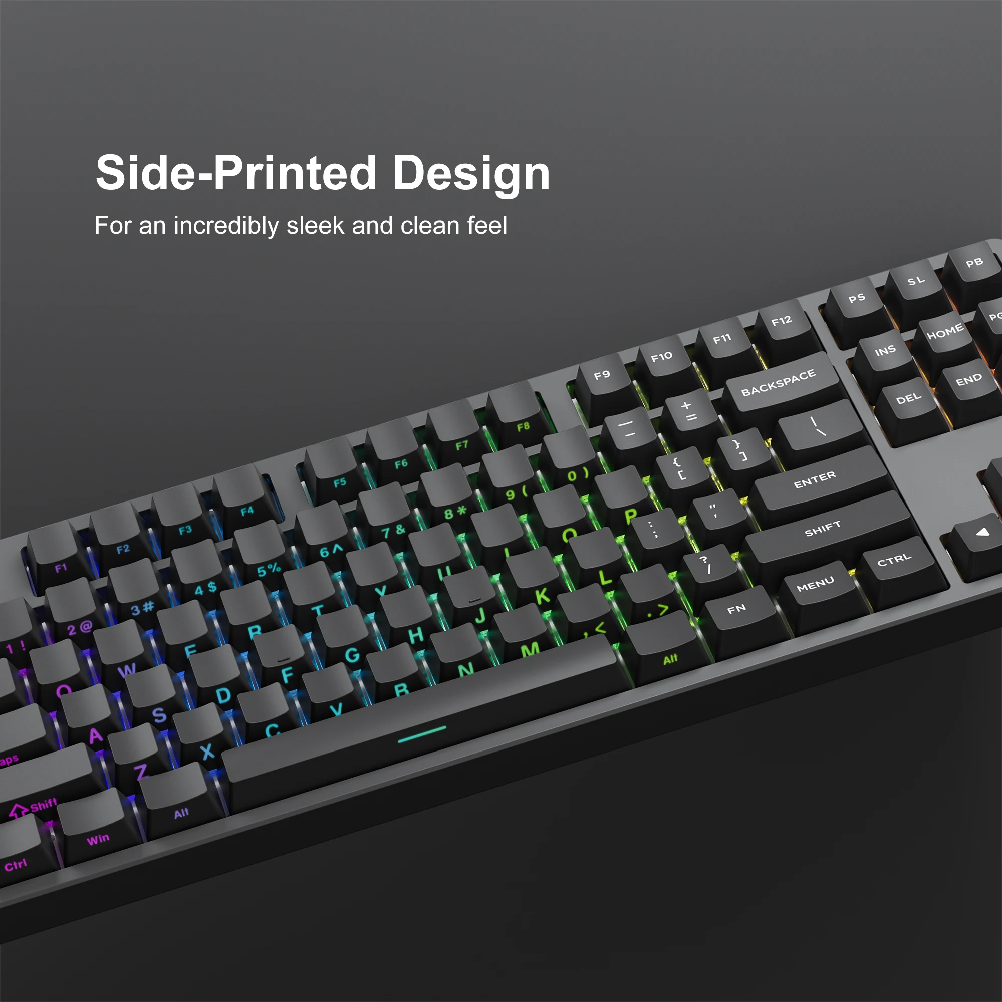 133+ 키 블랙 사이드라이트 백라이트 키캡 PBT 더블 샷 키캡 OEM 프로파일 MX 스위치용 기계식 키보드
