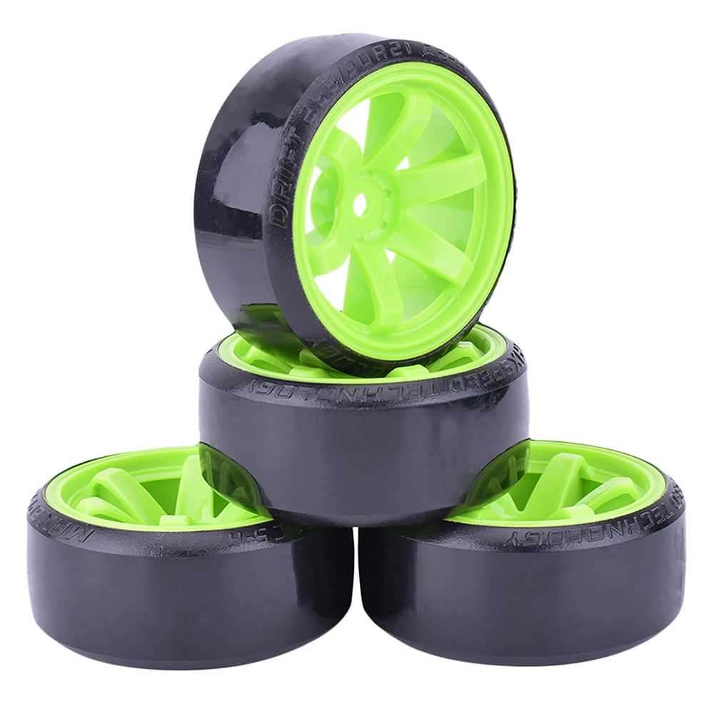 4PCS 1/10 RC Drift Cars Wheel Hub Hard Pattern Tyre for 1:10 HSP Redcat Wltoys WPL Tamiya Traxxas RC Drift Car Accessories Toys S7941fb314e4c4773b039b5dc08c8d1436