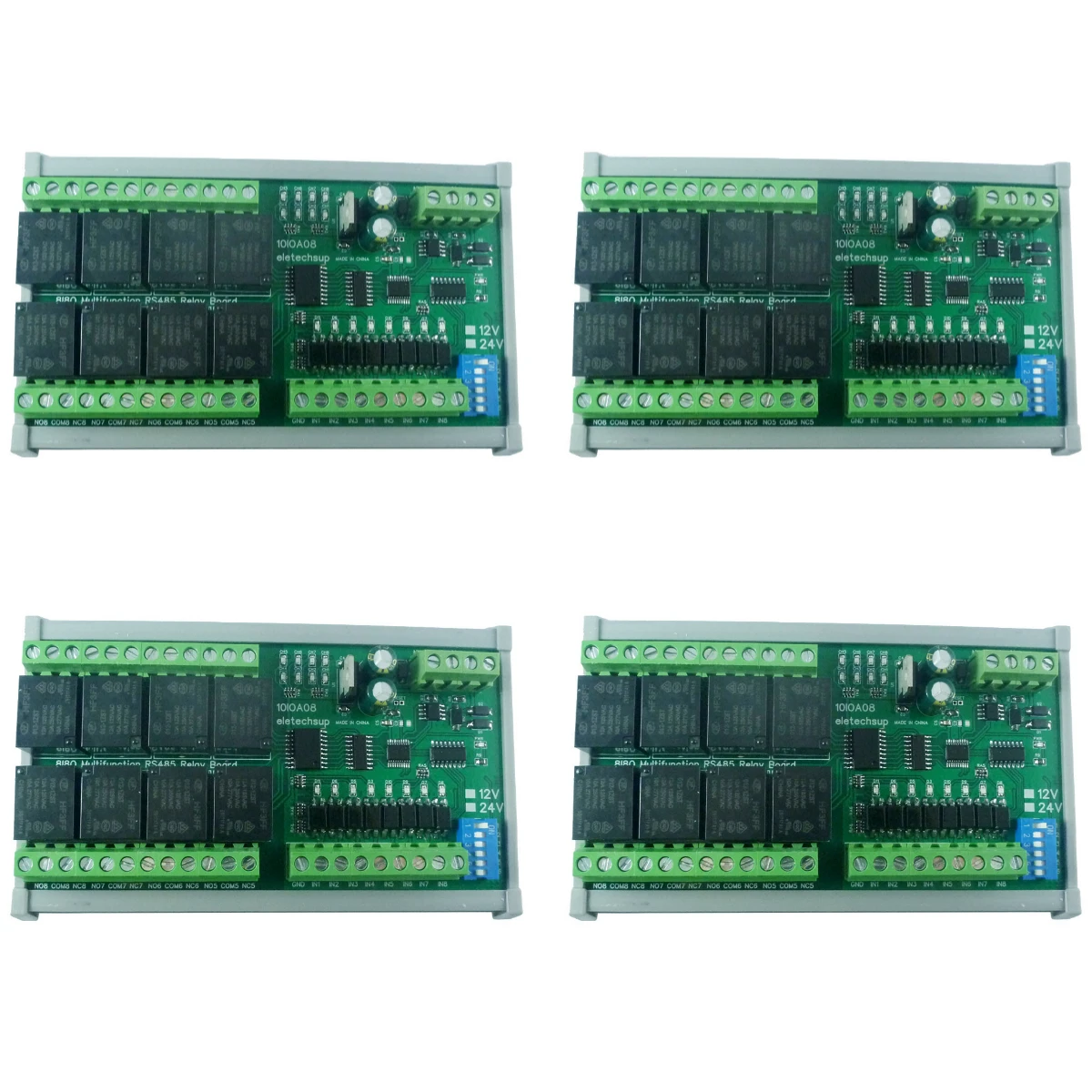 

10IOA08 DC 12V 24V 8I8O UART RS485 Relay Module Modbus RTU PLC IO Expanding Module