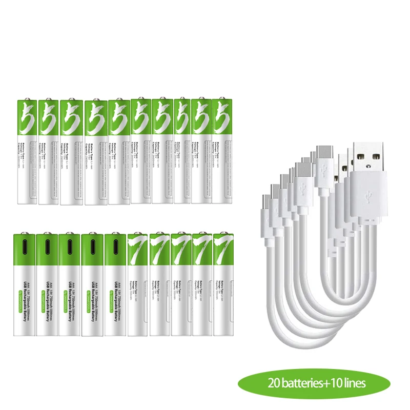 Batteria Ricaricabile 1.5V Aa + Aaa Batteria Al Litio Usb C Batteria Ricaricabile Supporto Ricarica Diretta Di Line Pilas Recargables