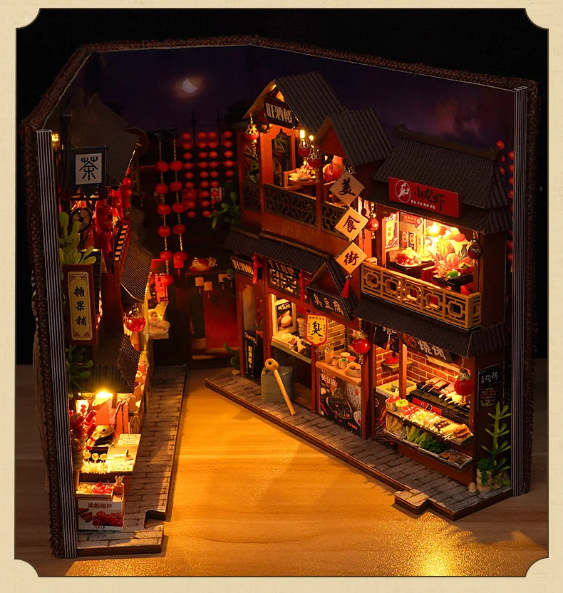 DIY Book Nook — Doll House Bookshelf Miniature Insert view 3