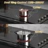 30" Built-in Electric Cooktop 4 Burner Stove 6700W Glass Ceramic Touch Control Knob Safety Lock 2
