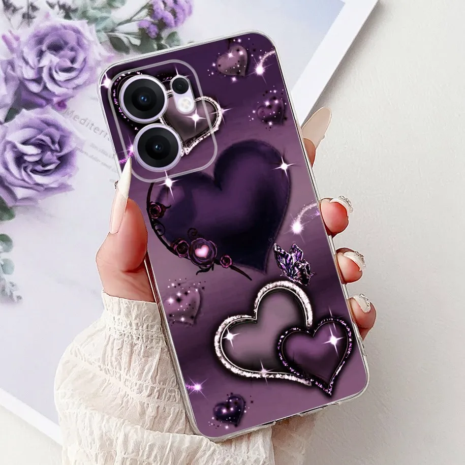 Stylish Floral Butterfly Transparent Silicone Case