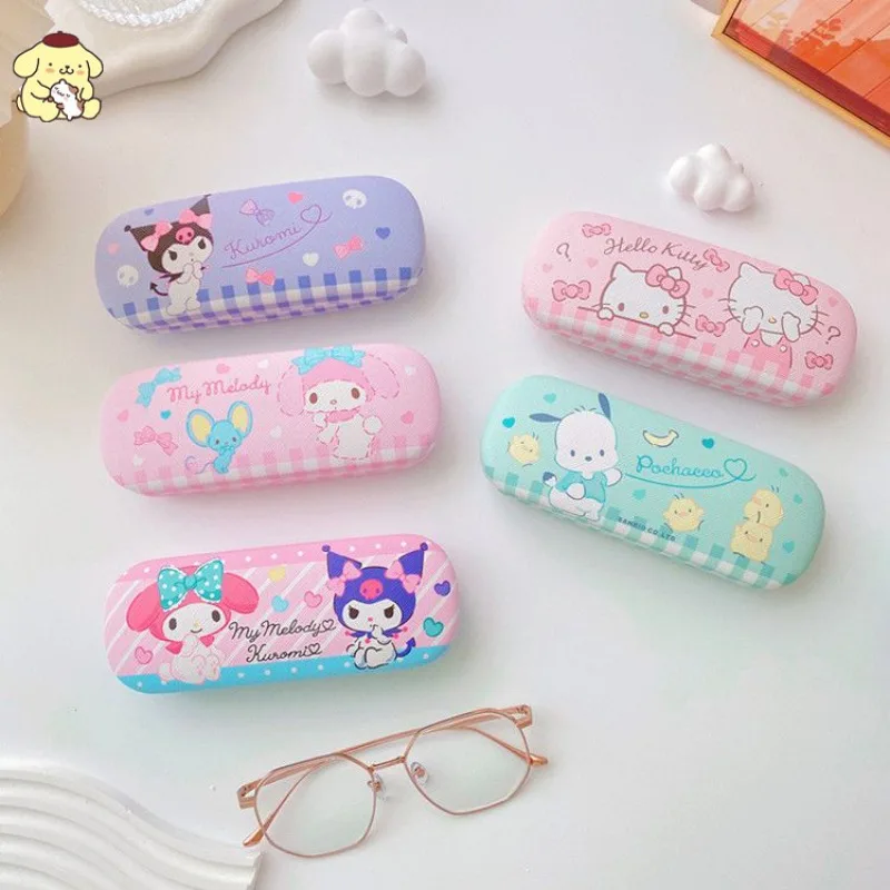 

Sanrio Hello Kitty Cinnamoroll My Melody Kawaii Cartoon Eyeglasses Case for Kids Cute Leather Eyeglasses Case Eyeglasses Cloth