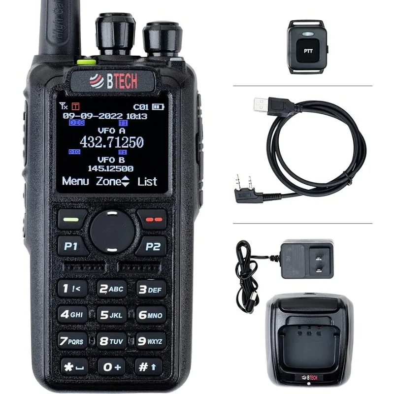 

BTECH DMR-6X2 PRO Digital DMR и аналоговая 7-ваттная Двухдиапазонная Двусторонняя радиосвязь
