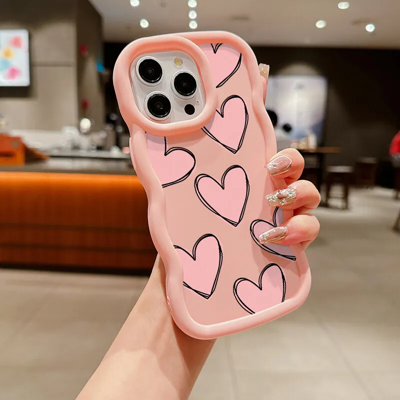 Wave Love Heart Phone Case